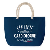 Sac de plage Bleu anse corde Certifié meilleur Cardiologue