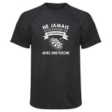 Maillot de Sport Homme Flechette Septuagenaire Homme - T-Shirt Respirant Polyester Manches Courtes - Cadeau Sportif Anniversaire Noël Fête des Pères
