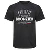 Maillot de Sport Homme Bronzier - T-Shirt Respirant Polyester Manches Courtes - Cadeau Sportif Anniversaire Noël Fête des Pères