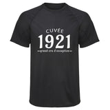 Maillot de Sport Homme 1921 Cuvee Grand Cru - T-Shirt Respirant Polyester Manches Courtes - Cadeau Sportif Anniversaire Noël Fête des Pères