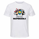 Maillot de Sport Homme Super Responsable - T-Shirt Respirant Polyester Manches Courtes - Cadeau Sportif Anniversaire Noël Fête des Pères