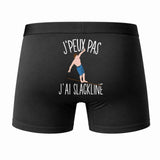 Caleçon J'peux Pas J'Ai Slackline - Humour Boxer Coton Idée Cadeau
