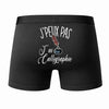Caleçon J'peux Pas J'Ai Calligraphie - Humour Boxer Coton Idée Cadeau