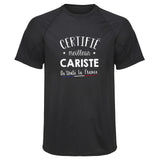Maillot de Sport Homme Cariste - T-Shirt Respirant Polyester Manches Courtes - Cadeau Sportif Anniversaire Noël Fête des Pères