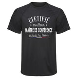 Maillot de Sport Homme pour Maitre de Conference - T-Shirt Respirant Polyester Manches Courtes - Cadeau Sportif Anniversaire Noël Fête des Pères