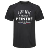 Maillot de Sport Homme Peintre - T-Shirt Respirant Polyester Manches Courtes - Cadeau Sportif Anniversaire Noël Fête des Pères