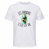 Maillot de Sport Homme Panda C'est La Vie - T-Shirt Respirant Polyester Manches Courtes - Cadeau Sportif Anniversaire Noël Fête des Pères