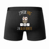 Caleçon J'peux Pas J'Ai Cul de Chouette - Humour Boxer Coton Idée Cadeau