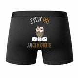 Caleçon J'peux Pas J'Ai Cul de Chouette - Humour Boxer Coton Idée Cadeau