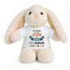 Peluche Lapin Bébé Doudou Ma Mission Echecs avec Marraine Cadeau Naissance Nouveau né Fille garçon Baby Shower