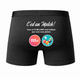Caleçon Billard C'est Un Match - Dos - Humour Boxer Coton Motif Métier Idée Cadeau Anniversaire Noël Homme