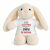 Peluche Lapin Bébé Doudou L'assistante de Console de Marraine Cadeau Naissance Fille Nouveau-Né Baby Shower