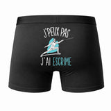 Caleçon J'peux Pas J'Ai Escrime - Humour Boxer Coton Idée Cadeau