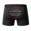 Caleçon Un Greffier Aussi génial - Dos - Humour Boxer Coton Motif Métier Idée Cadeau Anniversaire Noël Homme
