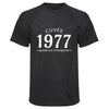 Maillot de Sport Homme 1977 Cuvee Grand Cru - T-Shirt Respirant Polyester Manches Courtes - Cadeau Sportif Anniversaire Noël Fête des Pères
