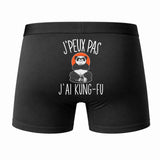 Caleçon J'peux Pas J'Ai Kung Fu - Humour Boxer Coton Idée Cadeau