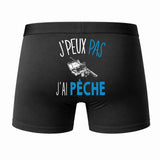 Caleçon J'peux Pas J'Ai Pêche - Humour Boxer Coton Idée Cadeau