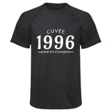 Maillot de Sport Homme 1996 Cuvee Grand Cru - T-Shirt Respirant Polyester Manches Courtes - Cadeau Sportif Anniversaire Noël Fête des Pères