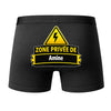 Caleçon Zone privée de Amine - Dos - Humour Boxer Coton Motif Métier Idée Cadeau Anniversaire Noël Homme