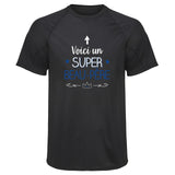 Maillot de Sport Homme Beau-Pere Super - T-Shirt Respirant Polyester Manches Courtes - Cadeau Sportif Anniversaire Noël Fête des Pères