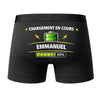 Caleçon Chargement en Cours Emmanuel - Dos - Humour Boxer Coton Motif Métier Idée Cadeau Anniversaire Noël Homme