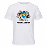 Maillot de Sport Homme Super Professeur - T-Shirt Respirant Polyester Manches Courtes - Cadeau Sportif Anniversaire Noël Fête des Pères