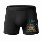 Caleçon Edition limité 1988 - Face - Humour Boxer Coton Motif Métier Idée Cadeau Anniversaire Noël Homme