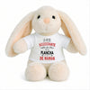 Peluche Lapin Bébé Doudou L'assistante de Plancha de Maman Cadeau Naissance Fille Nouveau-Né Baby Shower