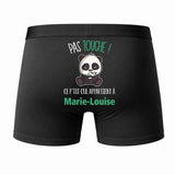 Caleçon Marie-Louise Pas Touche - Dos - Humour Boxer Coton Motif Métier Idée Cadeau Anniversaire Noël Homme