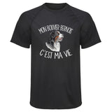Maillot de Sport Homme Bouvier Bernois Cest la Vie - T-Shirt Respirant Polyester Manches Courtes - Cadeau Sportif Anniversaire Noël Fête des Pères
