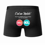 Caleçon Camping Car C'est Un Match - Dos - Humour Boxer Coton Motif Métier Idée Cadeau Anniversaire Noël Homme