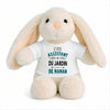 Peluche Lapin Bébé Doudou L'Assistant du Jardin de Maman Cadeau Naissance Garçon Nouveau-Né Baby Shower