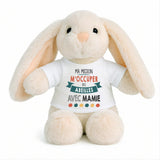 Peluche Lapin Bébé Doudou Ma Mission Abeilles avec Mamie Cadeau Naissance Nouveau né Fille garçon Baby Shower