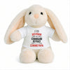 Peluche Lapin Bébé Doudou Je Veux Devenir Commissaire de Police comme Papa Cadeau Naissance Nouveau-Né Baby Shower