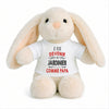 Peluche Lapin Bébé Doudou Je Veux Devenir Jardinier comme Papa Cadeau Naissance Nouveau-Né Baby Shower