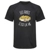 Maillot de Sport Homme Frites Cest la Vie - T-Shirt Respirant Polyester Manches Courtes - Cadeau Sportif Anniversaire Noël Fête des Pères