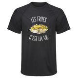 Maillot de Sport Homme Frites Cest la Vie - T-Shirt Respirant Polyester Manches Courtes - Cadeau Sportif Anniversaire Noël Fête des Pères