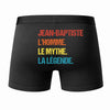 Caleçon Jean-Baptiste Mythe Légende Vintage - Dos - Humour Boxer Coton Motif Métier Idée Cadeau Anniversaire Noël Homme
