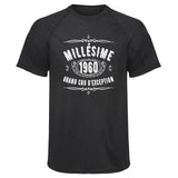Maillot de Sport Homme 1960 Millesime Grand Cru Ministere Magie - T-Shirt Respirant Polyester Manches Courtes - Cadeau Sportif Anniversaire Noël Fête des Pères