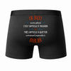 Caleçon Un Jacky Aussi génial - Dos - Humour Boxer Coton Motif Métier Idée Cadeau Anniversaire Noël Homme