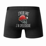 Caleçon J'peux Pas J'Ai Spéléologie - Humour Boxer Coton Idée Cadeau