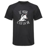 Maillot de Sport Homme Yoga Cest la Vie - T-Shirt Respirant Polyester Manches Courtes - Cadeau Sportif Anniversaire Noël Fête des Pères