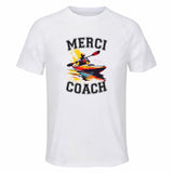 Maillot de Sport Homme pour Merci Kayak Coach - T-Shirt Respirant Polyester Manches Courtes - Cadeau Sportif Anniversaire Noël Fête des Pères
