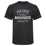 Maillot de Sport Homme Biologiste - T-Shirt Respirant Polyester Manches Courtes - Cadeau Sportif Anniversaire Noël Fête des Pères
