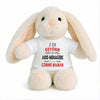 Peluche Lapin Bébé Doudou Je Veux Devenir Aide-Menagere comme Maman Cadeau Naissance Nouveau-Né Baby Shower