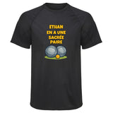 Maillot de Sport Homme pour Ethan en a Une Sacree Paire - T-Shirt Respirant Polyester Manches Courtes - Cadeau Sportif Anniversaire Noël Fête des Pères
