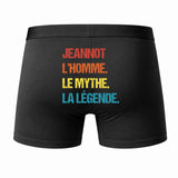 Caleçon Jeannot Mythe Légende Vintage - Dos - Humour Boxer Coton Motif Métier Idée Cadeau Anniversaire Noël Homme