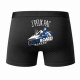 Caleçon J'peux Pas J'Ai Snowboard - Humour Boxer Coton Idée Cadeau