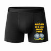 Caleçon Aurélien en à Une sacrée Paire - Face - Humour Boxer Coton Motif Métier Idée Cadeau Anniversaire Noël Homme