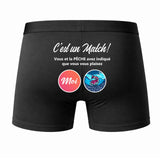 Caleçon PÊCHE C'est Un Match - Dos - Humour Boxer Coton Motif Métier Idée Cadeau Anniversaire Noël Homme